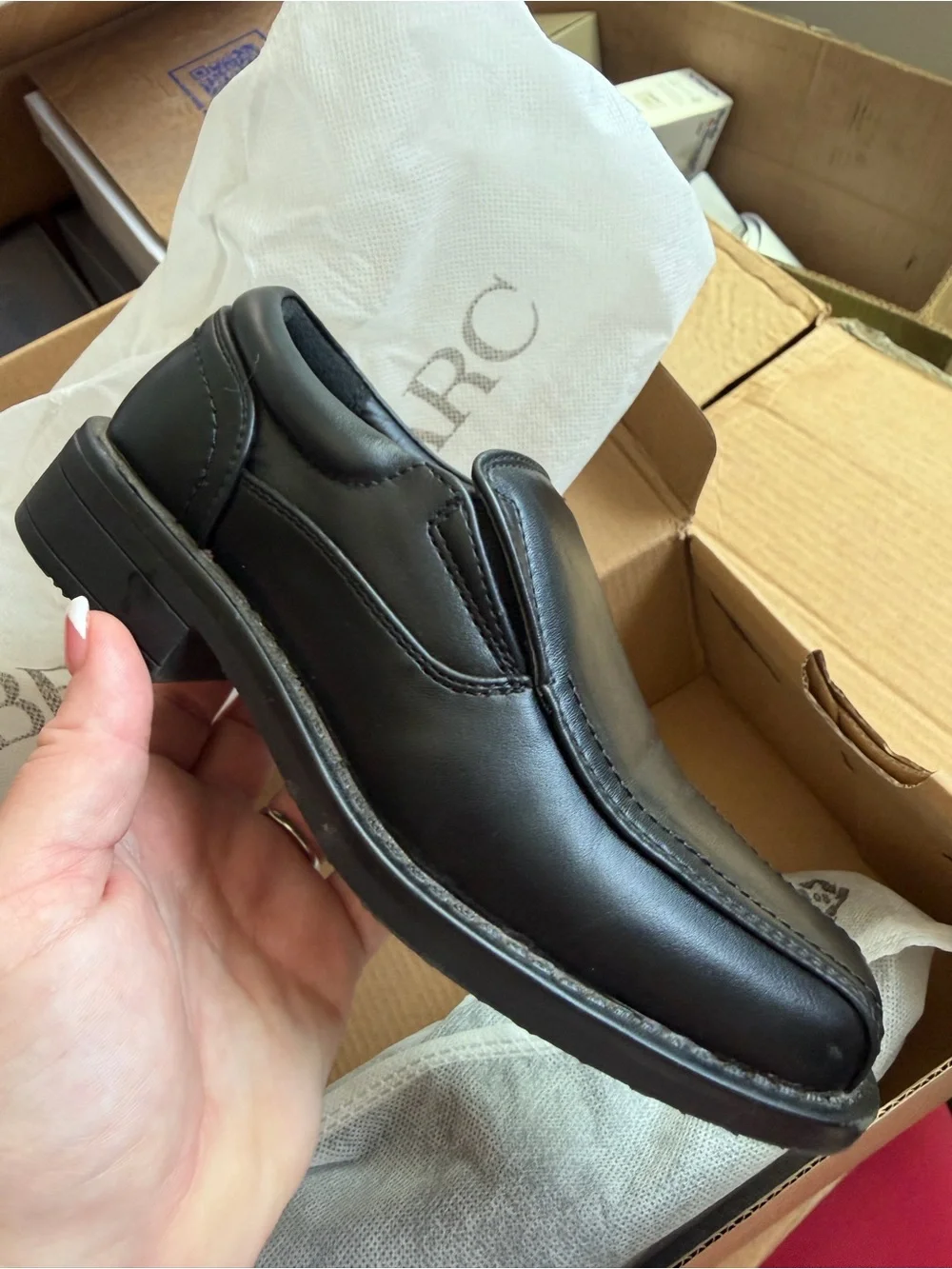 Kids black Dress Shoes Slip-On - Size US 13